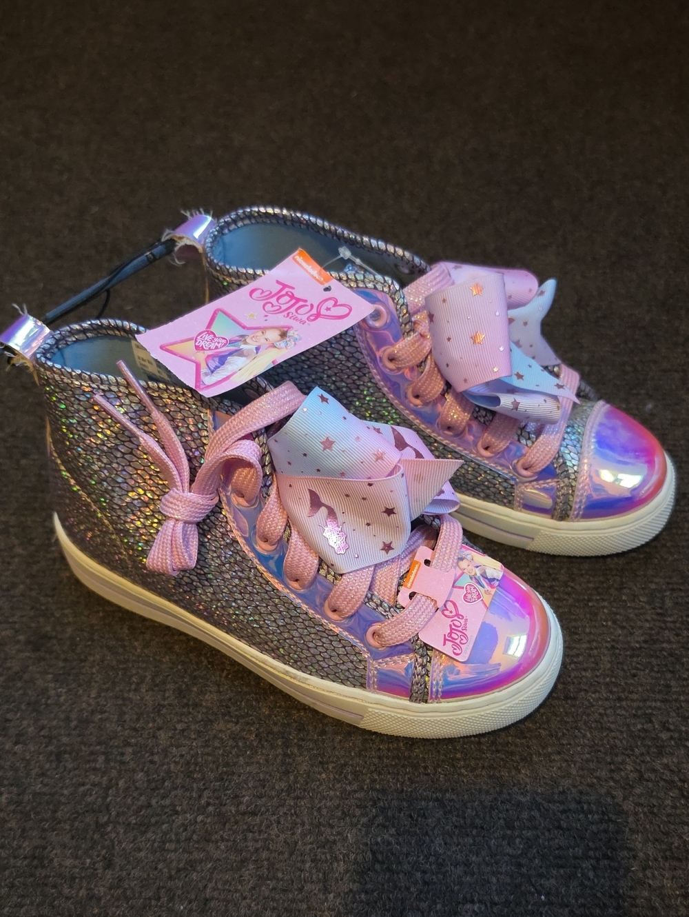 Nickelodeon Jojo Siwa Mermaid Scales High-Top Sneaker (Little Girl) Sz1